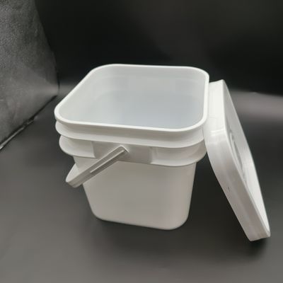 100% PP 2L 3L 5L 10L Kare Şekilli Plastik Kovası Düşme Karşıtı Ekran Baskı