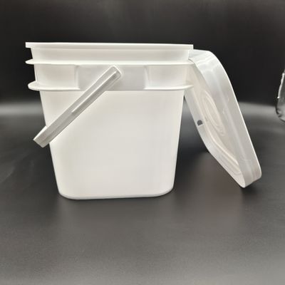 100% PP 2L 3L 5L 10L Kare Şekilli Plastik Kovası Düşme Karşıtı Ekran Baskı