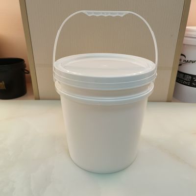Beyaz Siyah 10L Yuvarlak Plastik Kovası Peçete Kapaklı PP Malzemesi