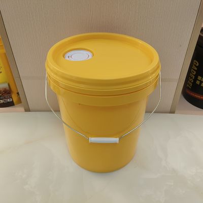 18L 4.8 Gallon 5 Gallon Plastik boya Sarı kova Yüksek sıcaklığa dayanıklı