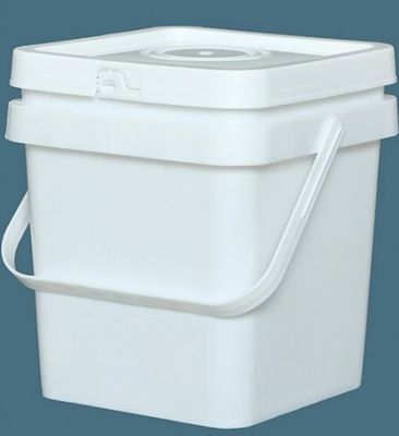 Geri dönüştürülebilir, yığılabilir, 10 litre kare plastik kova, sızıntı geçirmez