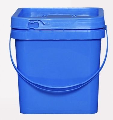 Geri dönüştürülebilir, yığılabilir, 10 litre kare plastik kova, sızıntı geçirmez