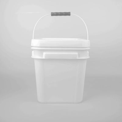 Geri dönüştürülebilir, yığılabilir, 10 litre kare plastik kova, sızıntı geçirmez