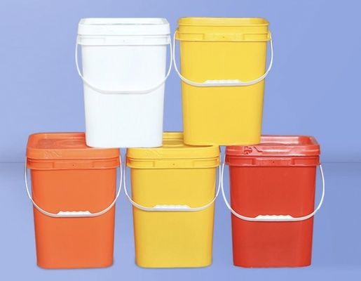 2 lbs kare gıda depolama kapaklı plastik kovalar IML dekorasyon