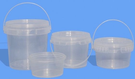5 l açık plastik kovayla kapaklı termal transfer dekorasyonu