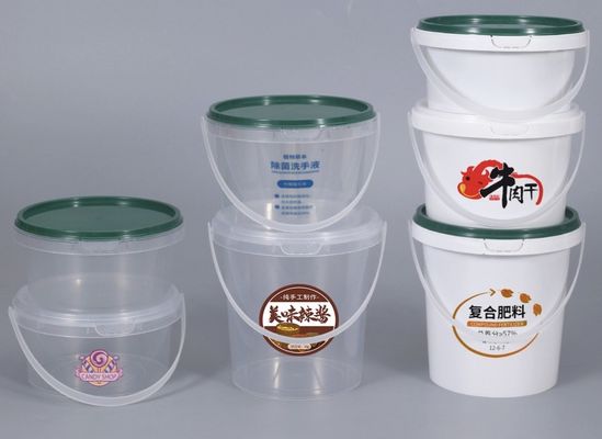 ISO9001 20l Sıcaklık Transfer Uygulamaları ile Şeffaf Plastik Kovası