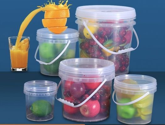 Yumuşak Yüzey 5 Gallon Şeffaf Plastik Kovası IML Dekorasyonu