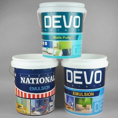 OEM ODM Yumuşak Yüzey Boya Kovası Kapakla UV Direnci Plastik
