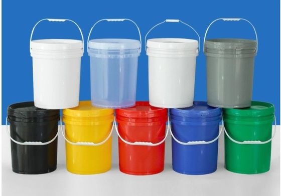 Özel Logo 20l yuvarlak plastik kovası kapak korozyona dayanıklı